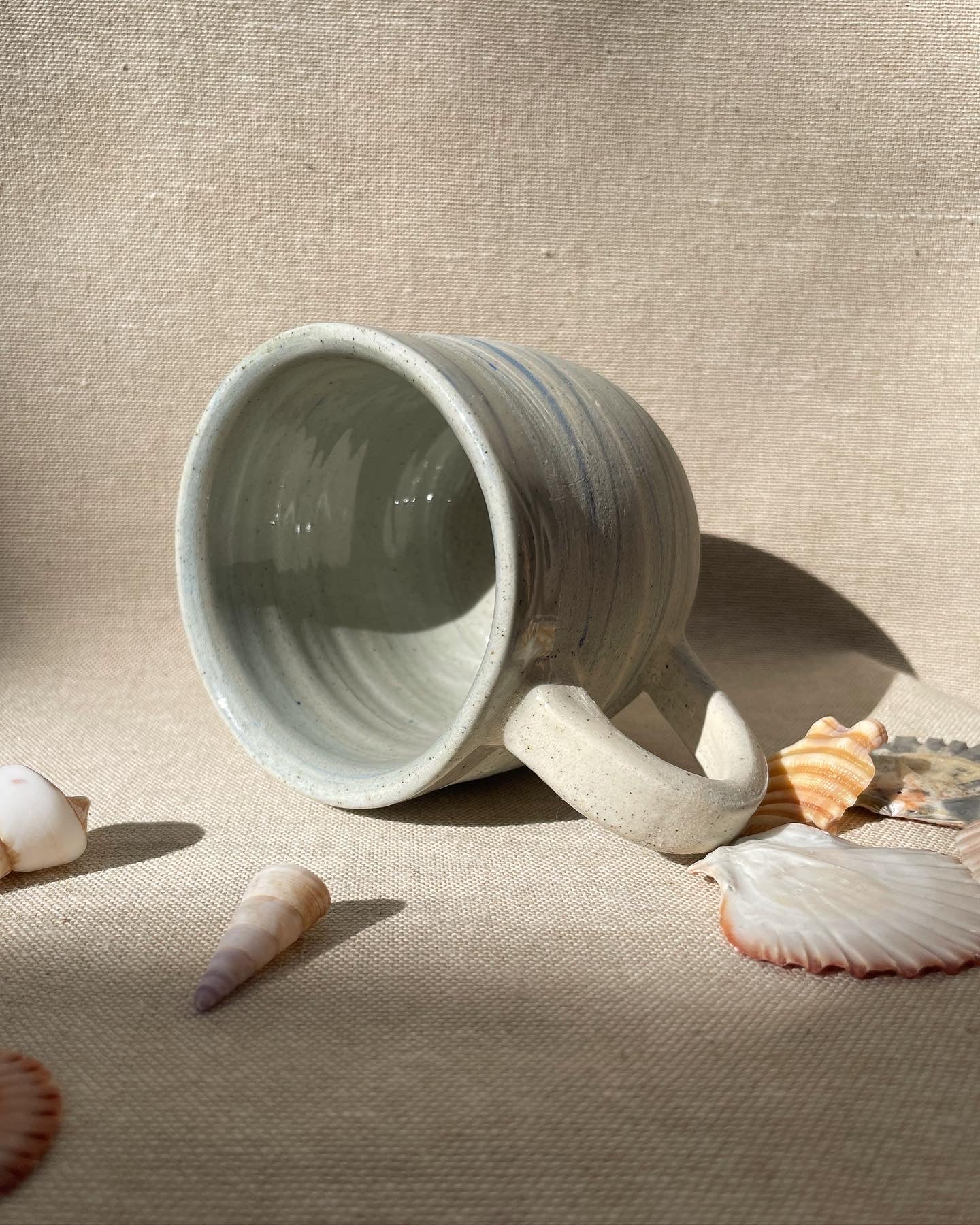 bright red crab mug