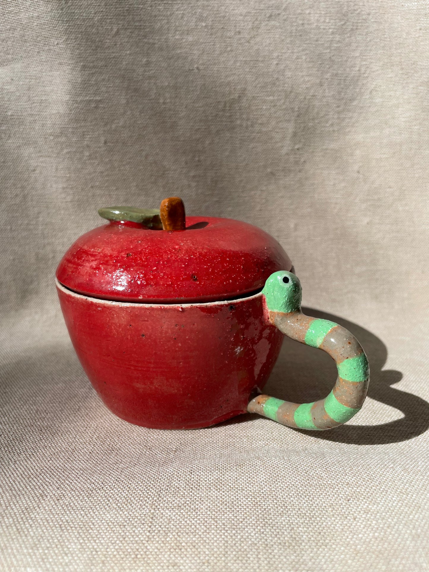 snacking caterpillar mug