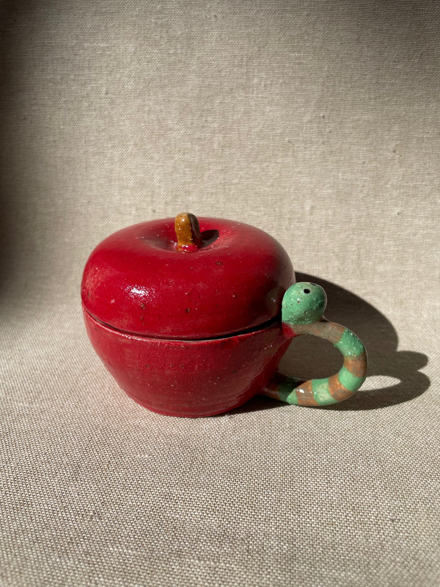 snacking caterpillar mug