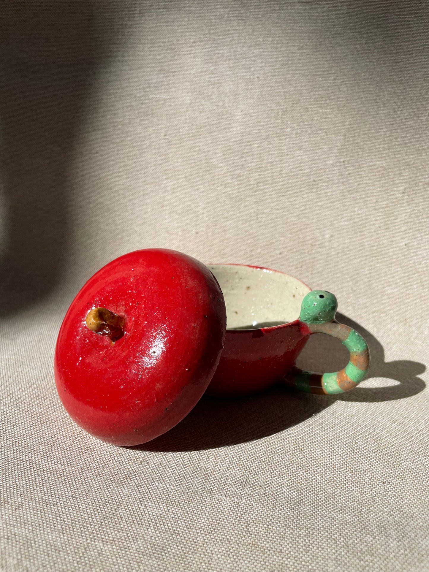 snacking caterpillar mug