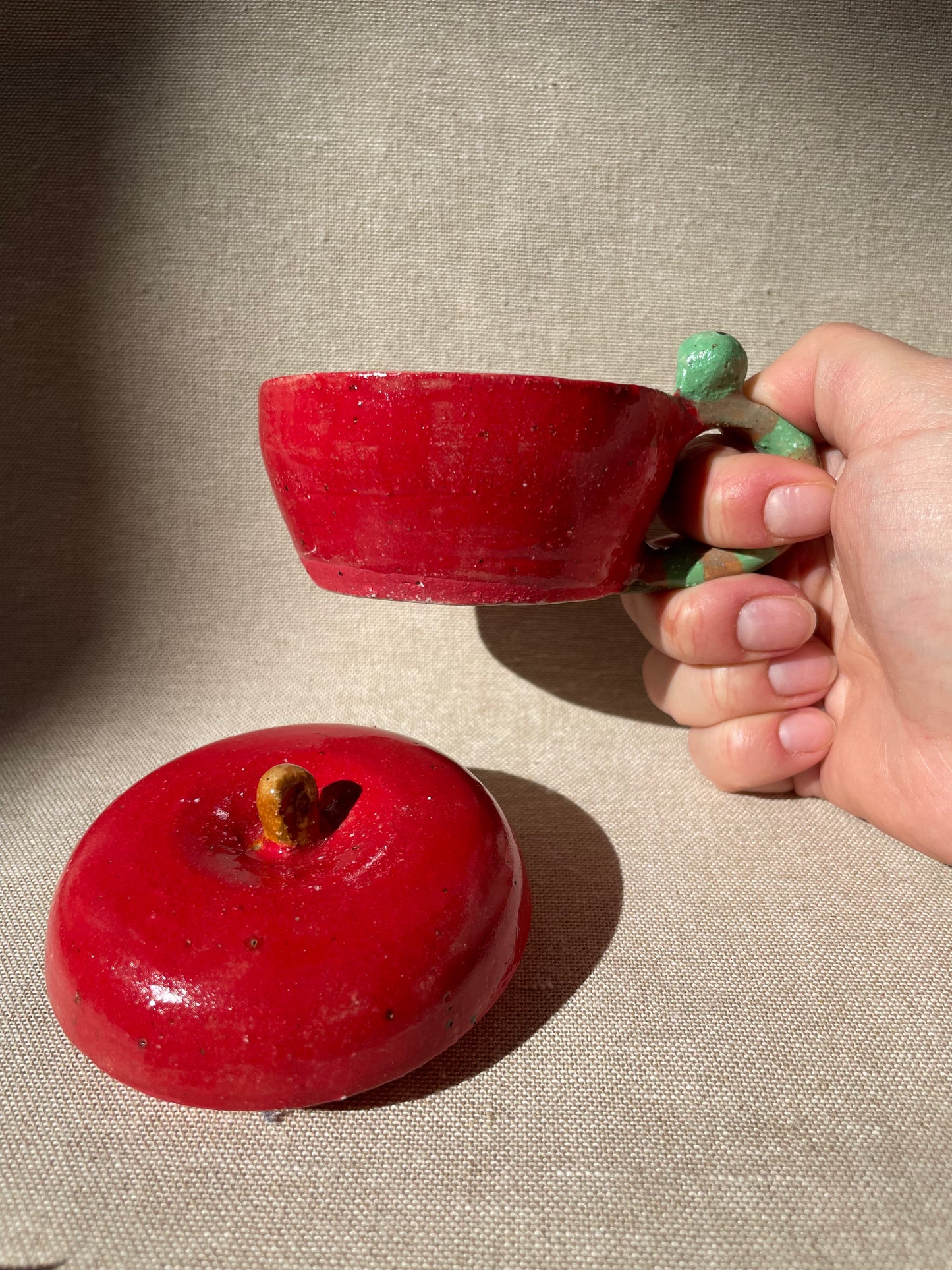 snacking caterpillar mug